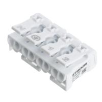 Клемма монтажная STEKKER, LD294-4004 для подключения фазных проводников, 4 контактные группы (3 ввода, 3 вывода на полюс)
