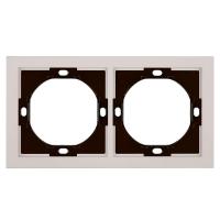 Рамка 2-местная, Stekker Мия, PFR00-3002-08, пудровый жемчуг 50487