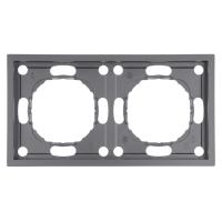 Рамка STEKKER, PFR00-5002-10 2-местная, серия Эмили, платиново-серый, soft touch 49963