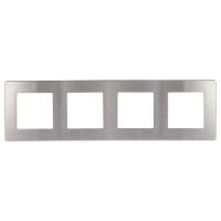 Рамка 4-постовая ЭРА 12 сатин алюминий 12-5104-03 Б0052531