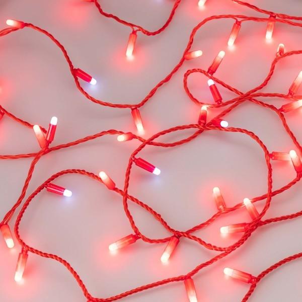 Уличная светодиодная гирлянда Ardecoled нить 230V красный ARD-String-Classic-10000-Red-100Led-Milk-Flash Red 031195