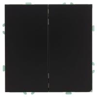 Переключатель 2-клавишный (механизм), СЗК, Stekker, 250В, 10А Эмили, RSW10-5107-05ZK, черный уголь, soft touch 50249