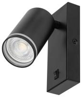 Настенный cветильник ЭРА WL19 BK GU10 MR16 IP20 Б0056360