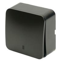 Выключатель одноклавишный Stekker София с подсветкой черный матовый MSW10-11-20-05 49473