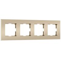 Рамка на 4 поста Slab шампань софт W0042911 a071627
