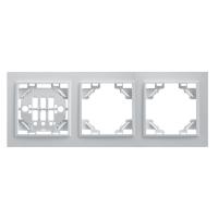 Рамка 3-местная горизонтальная Stekker, PFR00-9003-01 Эрна, белый 39056