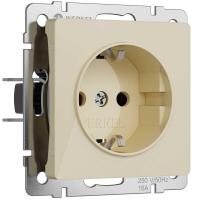 Розетка с заземлением и шторками Werkel айвори акрил W1171143 4690389197093