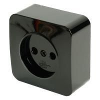 Розетка 2P Stekker София черный MST10-11-02 49313