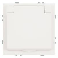 Розетка 2P+PE Stekker Эмили со шторками крышкой белый фарфор RST16-5112-01 49881