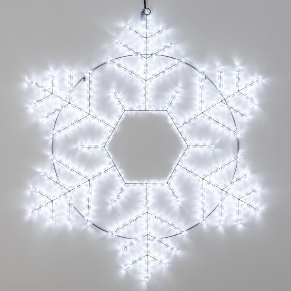 Светодиодная фигура Ardecoled Снежинка ARD-Snowflake-M10-1000x900-576Led White 034258