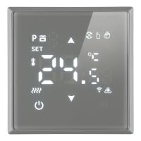 Терморегулятор Wi-Fi (механизм), Stekker, 250В, 3500Вт Эмили, RSW00-5119-10, платиново-серый, soft touch 50378