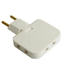 Разветвитель сетевой 3-местный б/з STEKKER ADP10-23-21, 250В, 10A, белый