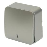 Выключатель одноклавишный Stekker София с подсветкой серебро MSW10-11-20-03 49296