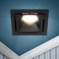 Светильник встраиваемый алюминиевый ЭРА KL101 BK под лампу MR16 GU5.3 черный Б0055587