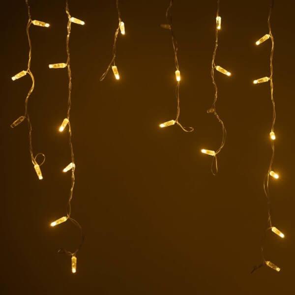 Уличная светодиодная гирлянда Ardecoled бахрома ARD-Edge-Classic-2400x600-Clear-88LED-Milk-Flash Warm/Warm 034120