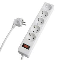 Сетевой фильтр 5-местный с/з Stekker HM20-51-053x1мм2, 5 м, серия Optima, белый 50094