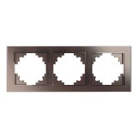 Рамка 3-постовая Stekker Катрин шоколад GFR00-7003-04 39537