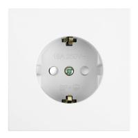 Розетка 1-местная с защитной шторкой с/з (механизм), Stekker, 250В, 16А Мия, RST16-3110-01, белая магнолия 50440