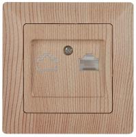 Розетка компьютерная RJ45 ЭРА Intro Solo дерево 4-303-11 Б0043388