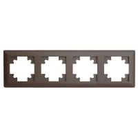 Рамка 4-постовая Stekker Катрин шоколад PFR00-7004-04 39820