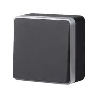 W5012034/ Выключатель одноклавишный проходной Gallant (черный с серебром)