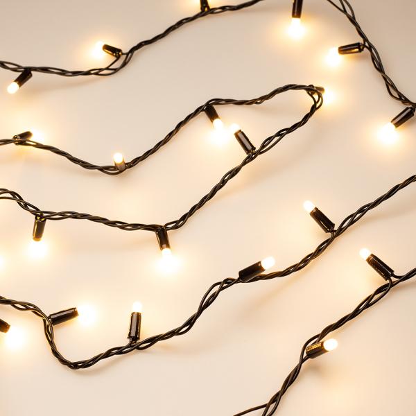 Уличная светодиодная гирлянда Ardecoled нить 230V теплый белый ARD-STring-Classic-1000-Black-100Led-Milk Pulse Warm 031650