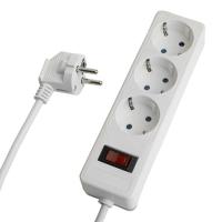 Сетевой фильтр 3-местный с/з Stekker HM20-31-03 3x1мм2, 3 м, 250В, 16А, серия Optima, белый 50087