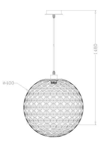 Подвесной светильник Lucide Ayla 71432/40/35