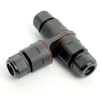 Соединитель-коннектор Stekker LD541 3-контактный на 3 выхода с СМК221 пружинным контактом IP68 черный 49194