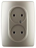 Розетка ЭРА 12 2x2P 16A 250V 12-2107-04 Б0031241