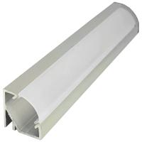 Профиль угловой накладной с рассеивателем серебро 1м. Apeyron 08-31