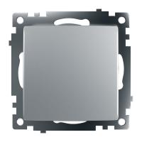 Переключатель перекрестный одноклавишный Stekker Катрин серебро GLS10-7110-03 49178