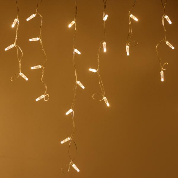 Уличная светодиодная гирлянда Ardecoled бахрома ARD-Edge-Classic-2400x600-Clear-88LED-Milk-Flash Warm 034119