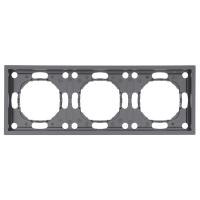 Рамка STEKKER, PFR00-5003-10  3-местная, серия Эмили, платиново-серый, soft touch 49964