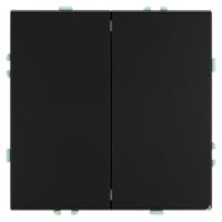 Переключатель перекрестный 2-клавишный (механизм), STEKKER, 250В, 10А, серия Эмили, RSW10-5111-01, черный уголь, soft touch 50167