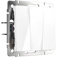 Выключатель трехклавишный Werkel белый W1130001 4690389155246