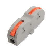 Клемма строительно-монтажная Stekker для подключения фазных проводников 2 контактные группы, (1 ввод,1вывод на полюс) LD222-421 39498