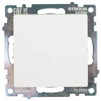 Переключатель одноклавишный Stekker Катрин белый GLS10-7105-01 39572