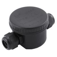 Коробка распределительная водонепроницаемая круглая 2 вых. с 3-конт.коннектором, 450V,106х64х46 LD544 49232