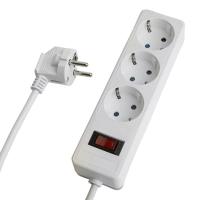 Сетевой фильтр 3-местный с/з Stekker HM20-31-05 3x1мм2, 5 м, серия Optima, белый 50088