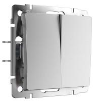 Выключатель Werkel двухклавишный серебряный матовый W1122065 4690389195549