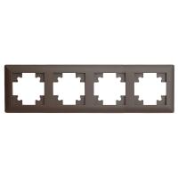 Рамка 4-постовая Stekker Катрин шоколад PFR00-7004-04 39820