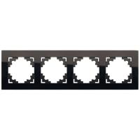 Рамка 4-постовая Stekker Катрин черный GFR00-7004-05 39521