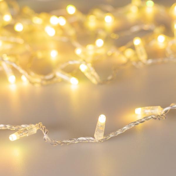 Уличная светодиодная гирлянда Ardecoled нить 230V разноцветная ARD-String-Classic-20000-Clear-200Led-Sync RGB 028207