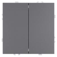 Выключатель 2-клавишный (механизм), СЗК, Stekker, 250В, 10А Эмили, RSW10-5104-10ZK, платиново-серый, soft touch 50239