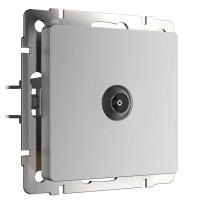 W1184006/ ТВ-розетка проходная (серебряный)