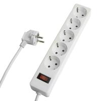 Сетевой фильтр 5-местный с/з Stekker HM20-51-03 3x1мм2, 3 м, серия Optima, белый 50093