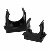 Крепеж-клипса для труб для прямого монтажа Stekker PMPH32B черная в п/э D32 мм 50764