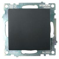 Переключатель перекрестный одноклавишный Stekker Катрин черный GLS10-7110-05 49177