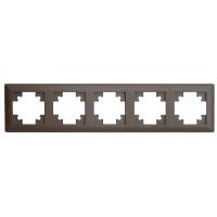 Рамка 5-постовая Stekker Катрин шоколад PFR00-7005-04 39821